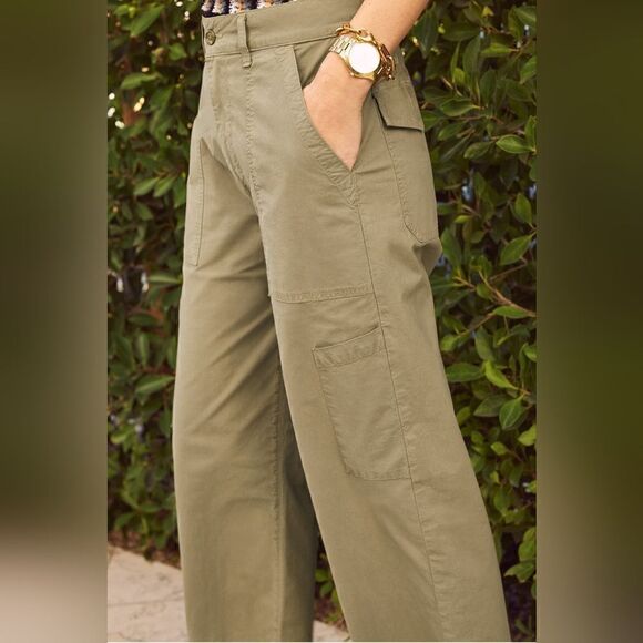 Agolde Daria High Rise Straight Leg Cropped Ultility Pants In Duffle Size 28 NWT - Picture 4 of 13